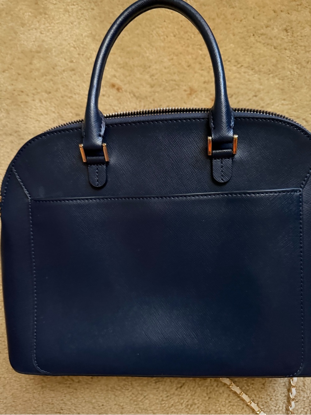 kate spade navy saffiano dome tote with gold hardware - Picture 6 of 12